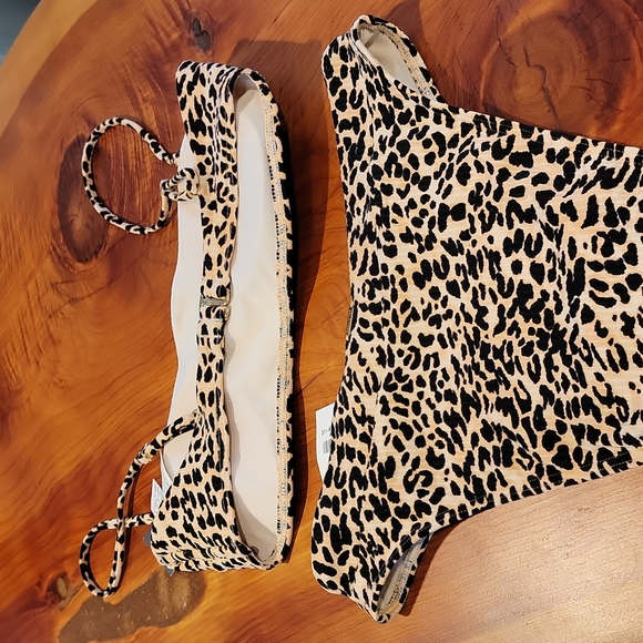 NWT Hollister Leopard Bikini XS Ribbed High Waisted - Picture 3 of 4